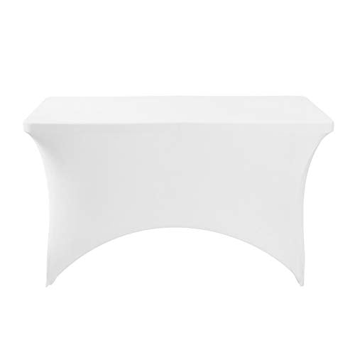 Spandex Table Cover for 4FT or 6ft or 8ft Table Universal Fitted Stretch Tablecloth for Party