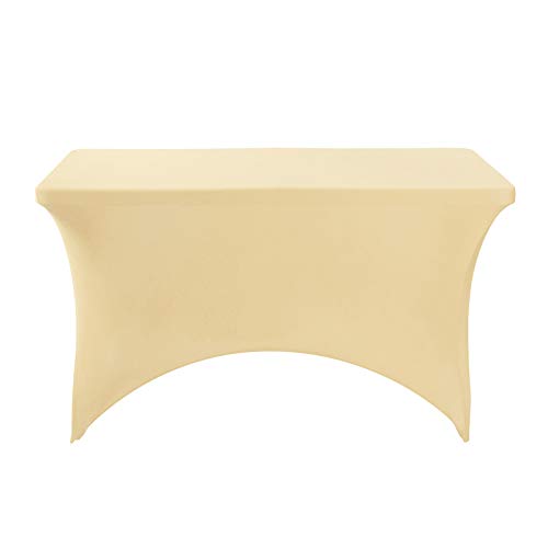 2Pack Spandex Table Cover for 4FT or 6ft or 8ft Table Universal Fitted Stretch Tablecloth for Party (2 Count)