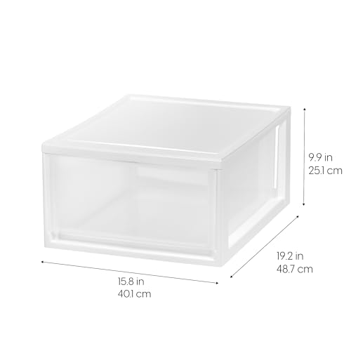 2 Pack 30 Qt. Stacking Drawer Organizer with Sliding Drawer (2 Count)