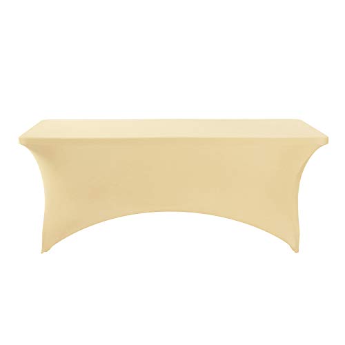 Spandex Table Cover for 6Ft or 4fT or 8ft Table Universal Fitted Stretch Tablecloth for Party