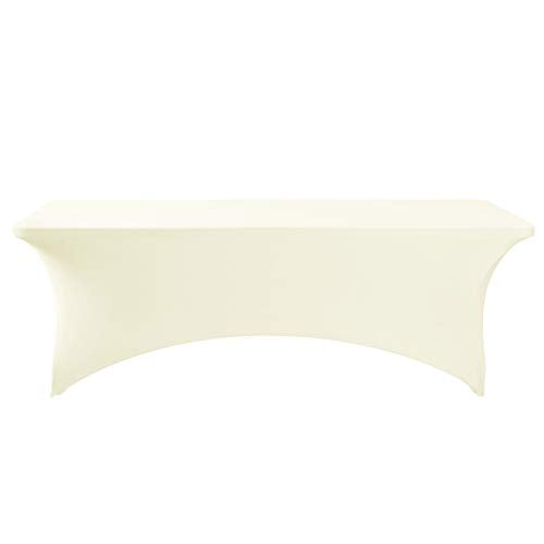 2Pack Spandex Table Cover for 6Ft or 4fT or 8ft Table Universal Fitted Stretch Tablecloth for Party