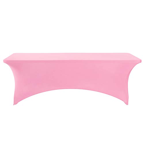 2Pack Spandex Table Cover for 8FT or 4ft or 6ft Table Universal Fitted Stretch Tablecloth for Party