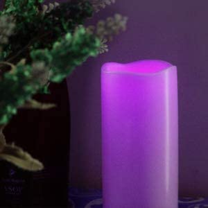 Waterproof Outdoor Color Changing Flameless Candles Remote Timer Realistic Flickering Battery Operated Fake Electric LED White Plastic Pillars for Wedding Christmas Decoration 3 Pack