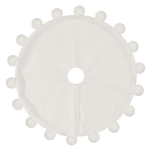 36 Inch Classic Faux Fur Christmas Tree Skirt White Plush
