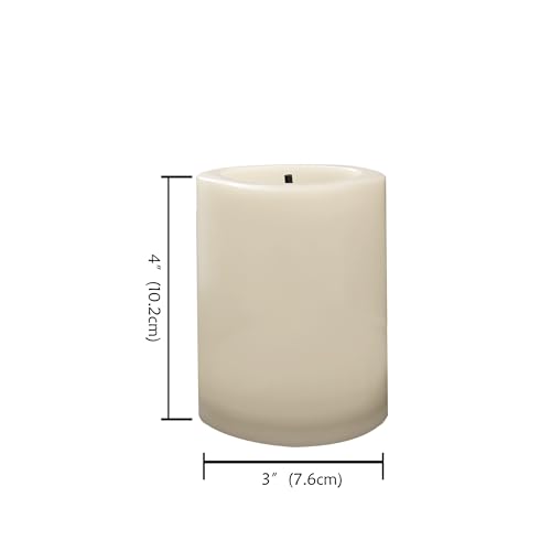 Outdoor Battery Operated Flameless Candles with Remote Timer D3”xH4” 2 PCS (2 Count)