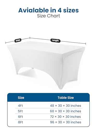 Spandex Table Cloth 4 Pack [6FT