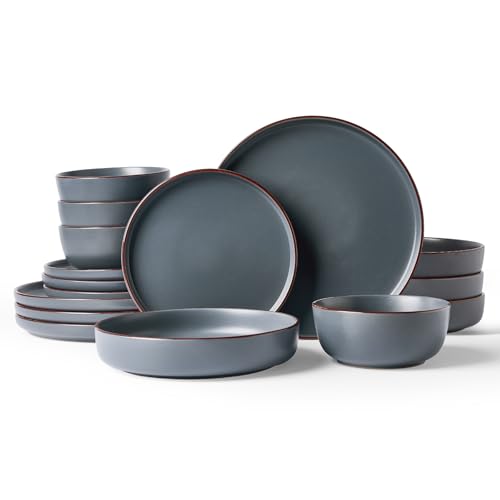 Mercury 16 Piece Stoneware Plates and Bowls