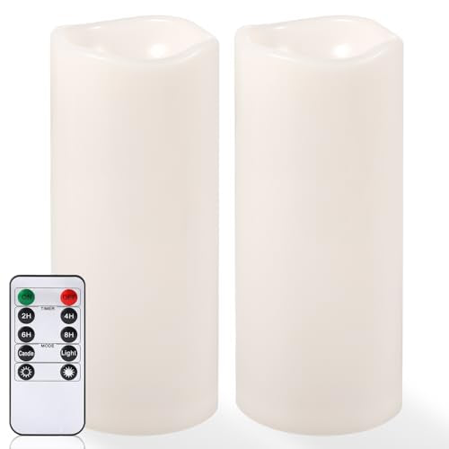 Large Outdoor Flameless Candles 10" x 4" (2 Count)