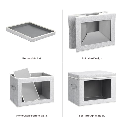 Fabric Storage Bins with Lids (4 Count)