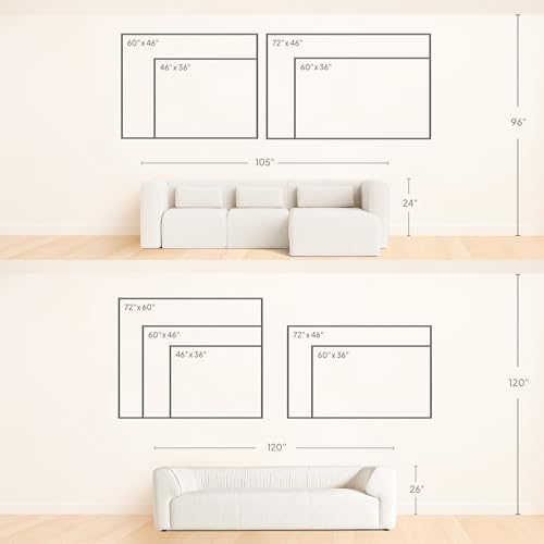 46"x60" Extra Large Framed Wall Art Dramatic Canyon Storm Cloudscape Illustration for Home Living Room Bedroom Decor