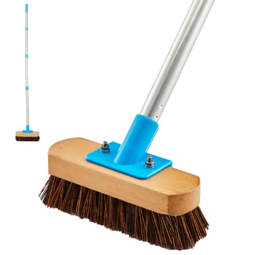 Floor Scrub Brush with Long Handle for Deck