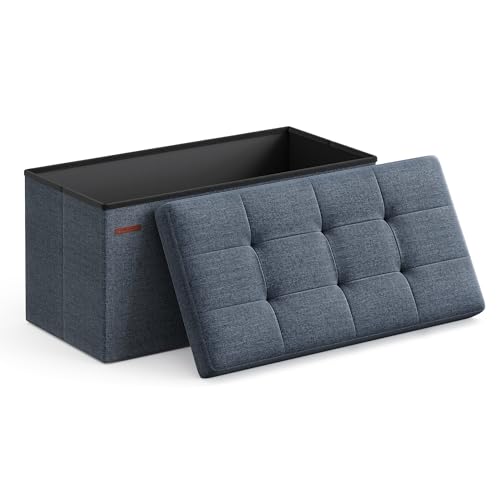 30 Inches Folding Storage Ottoman Bench