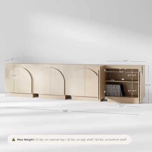Iris Mid Century Modern Credenza (4 Count)