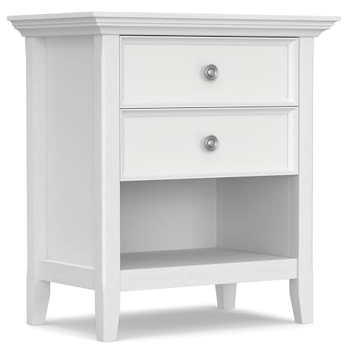 Amherst 24" Wide Solid Wood Bedside Table in White