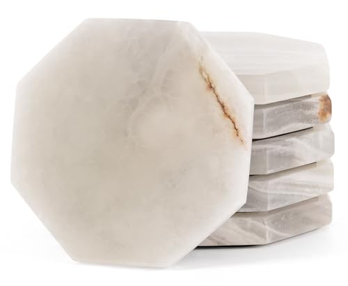 Star Marble Coasters Set of 6