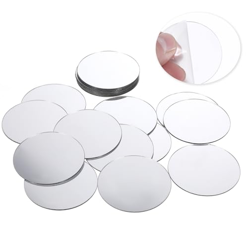 20Pcs Mini Acrylic Round Mirror Tiles (20 Count)