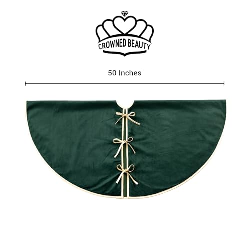 50 Inch Green Velvet Christmas Tree Skirt