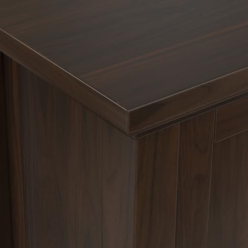 Redmond 32" Wide Solid Wood Cabinet in Brunette Brown