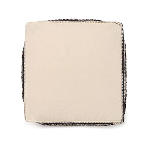 Pouf Ottoman with Filler Cube Bean Bag Pouffe