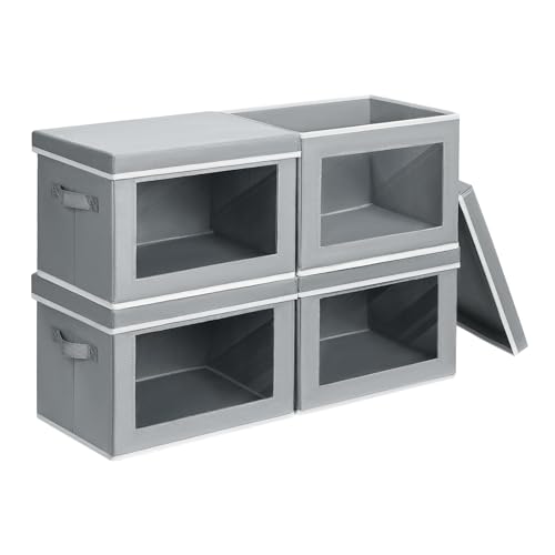Storage Bins with Lids (4 Count)