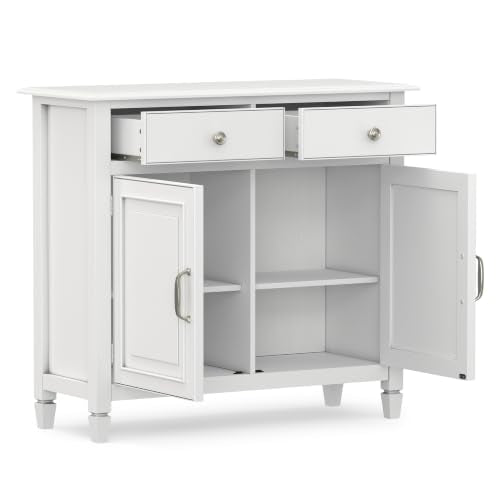 Connaught 40" Wide Solid Wood Storage Cabinet in White
