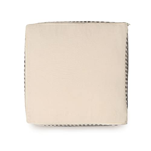 Pouf Ottoman with Filler Cube Bean Bag Pouffe