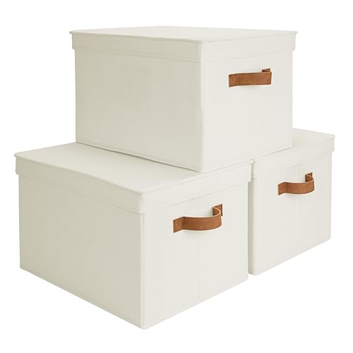 Fabric Storage Bins with Lids (3 Count)