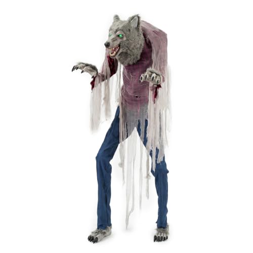 7FT Animated Halloween Werewolf Decoration (7ft Werewolf)