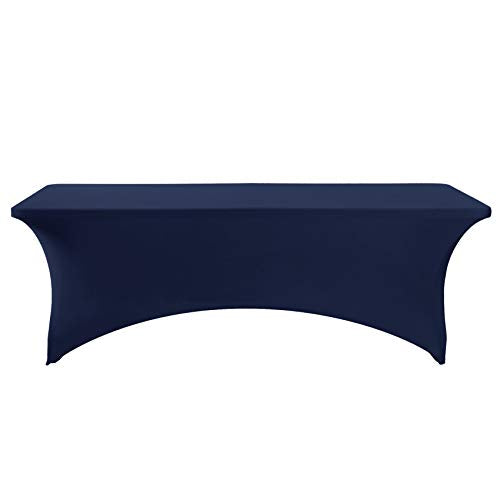 2Pack Spandex Table Cover for 8FT or 4ft or 6ft Table Universal Fitted Stretch Tablecloth for Party (2 Count)