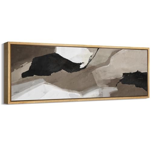 Large Framed Canvas Print Wall Art Abstract Earth Tones Illustrations Antique Retro Fine Art Illustrations Decorative Colorful for Bedroom