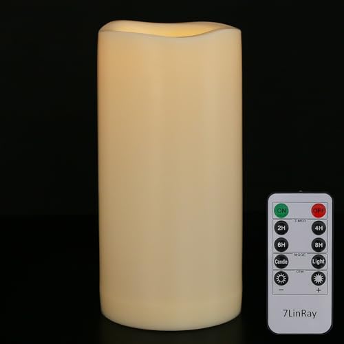 4" x 8" Waterproof Outdoor Flameless Candles with Remote and Timer