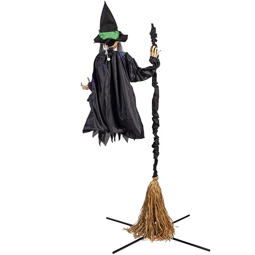 Evergreen Flying Witch Stake for Halloween Outdoor Decoration (Flying Witch, Set of 1)