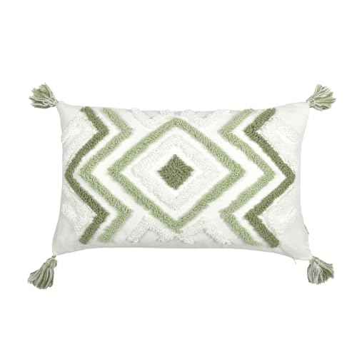 Boho Pillow Covers 12X20 Inch Boho Tufted Throw Pillow Covers Decorative Tassels Cushion Cover Farmhouse Pillow Case for Couch Sofa Bed Living Room Bedroom