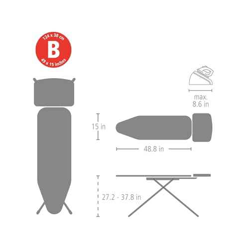 Comfort Ironing Board with Solid Steam Generator Rest