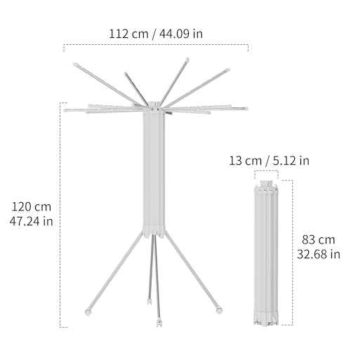 Foldable Clothes Drying Rack with Aluminum 4Legs 16Rods Single Layer