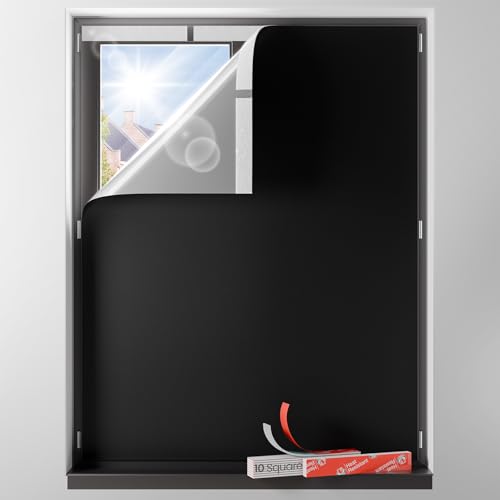 Blackout Curtains Portable 37”x36” No Drill Black Out Window Cover