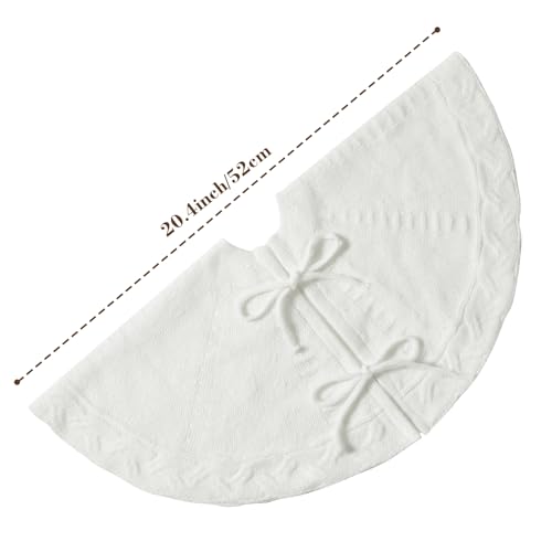 18" White Knitted Tree Skirt