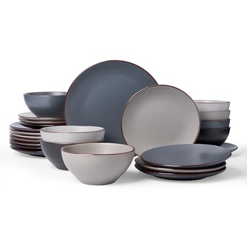 Venus Plates and Bowls Sets with Rim (24 Count)
