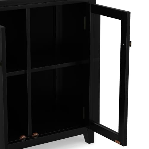 Cosmopolitan 30" Wide Solid Wood Storage Cabinet in Black