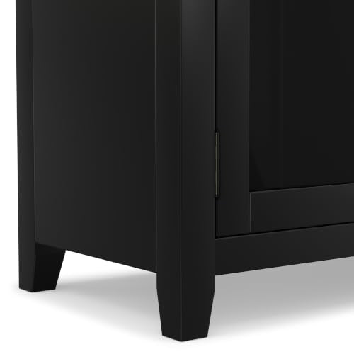 Cosmopolitan 30" Wide Solid Wood Storage Cabinet in Black