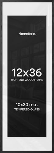12x36 Black Oak Picture Frame