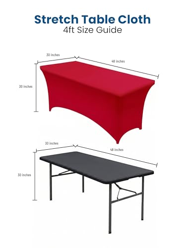 Spandex Table Cloth 2 Pack [4FT (2 Count)