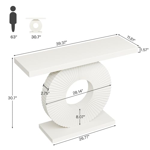 Modern Console Table with Geometric Base