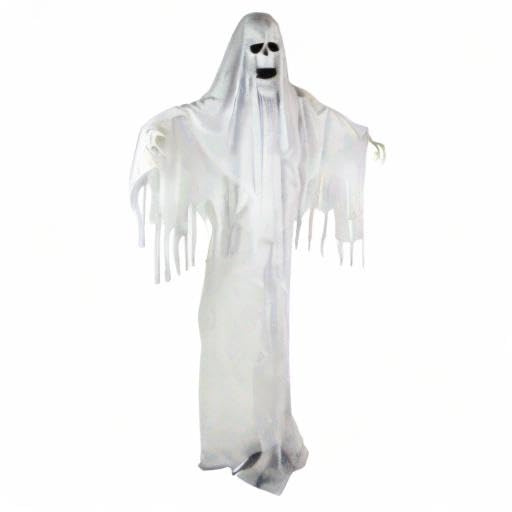 6.0-Ft. Life-Size Talking Ghost Halloween Animatronic (72" Standing Ghost)
