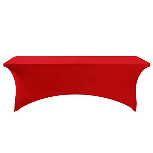 2Pack Spandex Table Cover for 8FT or 4ft or 6ft Table Universal Fitted Stretch Tablecloth for Party (2 Count)