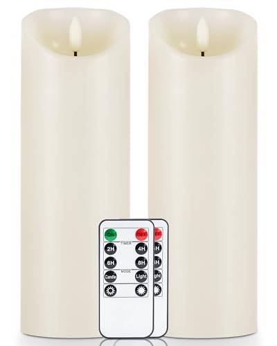 9" x 3" Flickering Flameless Candles (2 Count)