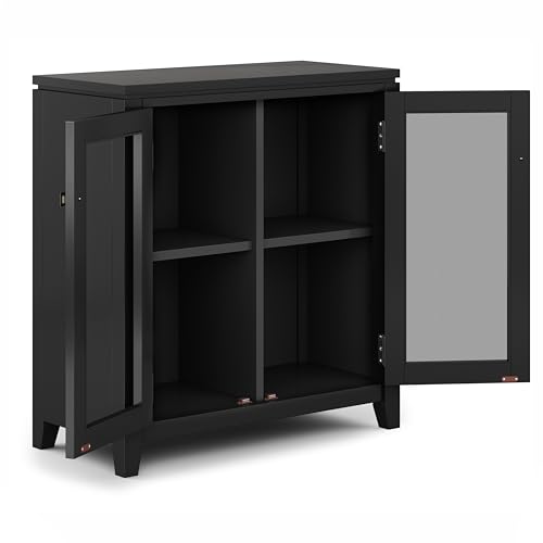 Cosmopolitan 30" Wide Storage Cabinet in Black