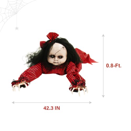 Scary Haunted Crawling Baby Doll (43" Crawling Girl)
