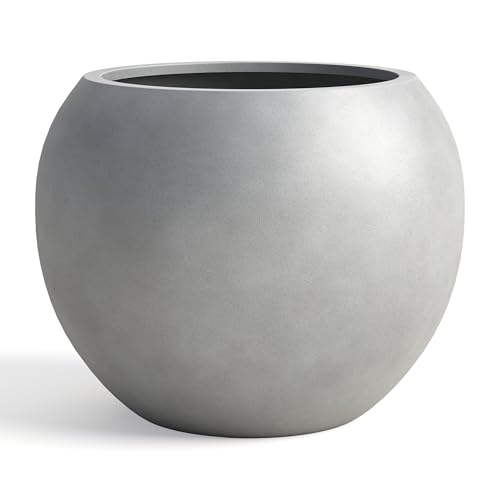 Premium Mt Sherman Fiberstone Sphere Planter for Indoor Outdoor Use