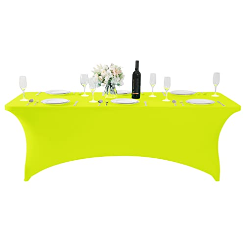 Spandex Table Cover for 8FT or 4ft or 6ft Table Universal Fitted Stretch Tablecloth for Party